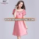 2017 new year summer women pajamas fake silk clothes short sleeve ladies sleepwear